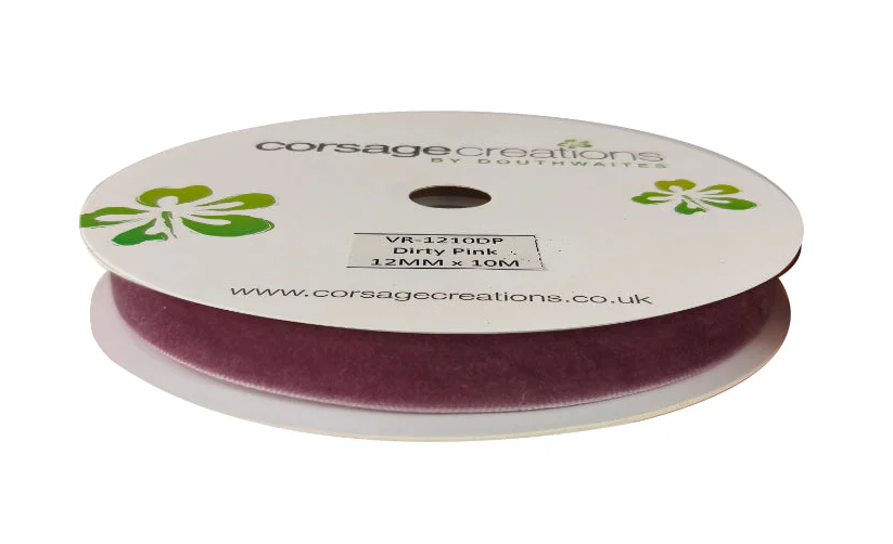 Mauve Velvet Ribbon 12mm x 10m