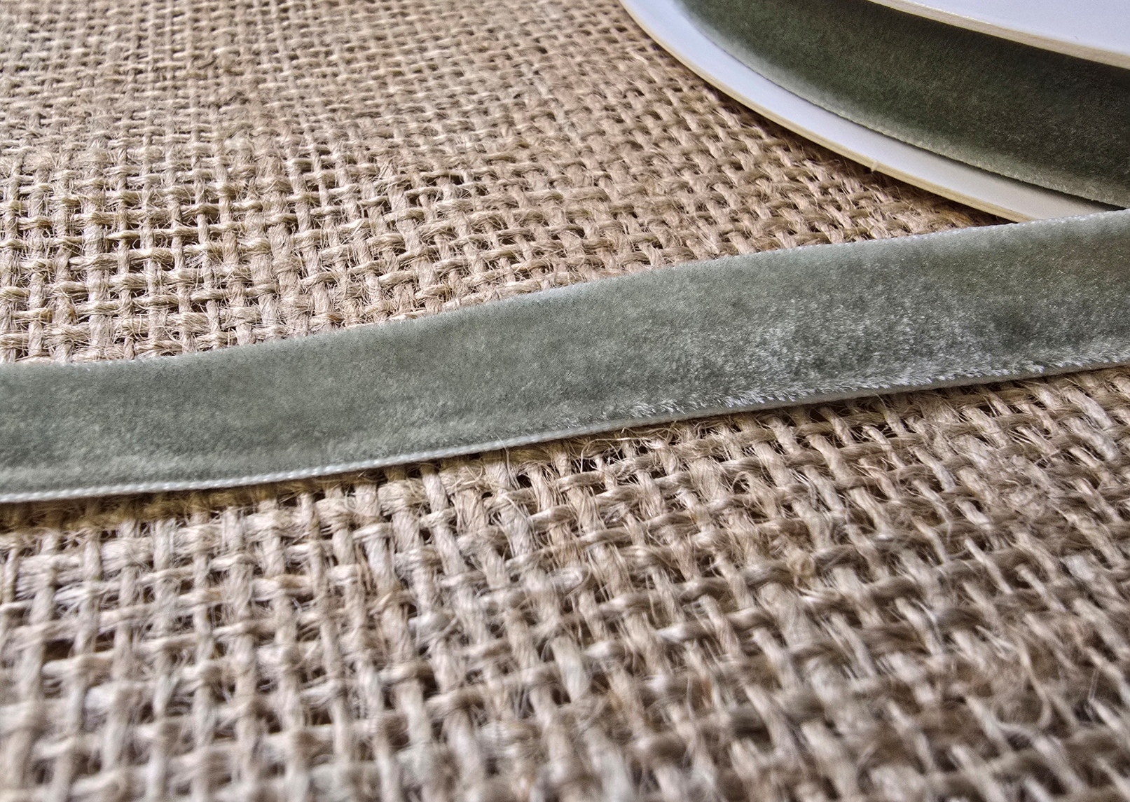 Velvet Ribbon 12mm x 10mtrs Sage Green