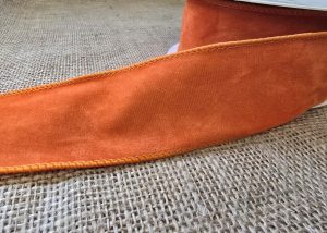 Orange Velvet Ribbon 50mm x 10m