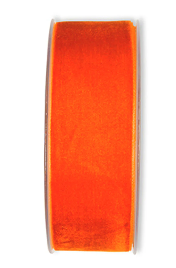 Orange Velvet Ribbon 50mm x 10m