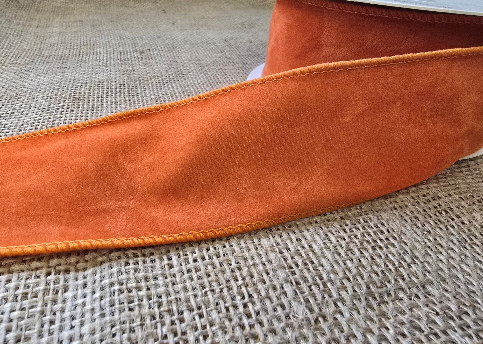 Orange Velvet Ribbon 50mm x 10m