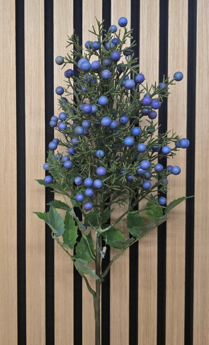 Berry Bush Stem 75cm Blue