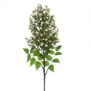 Berry Bush Stem 75cm Cream-0