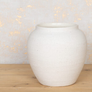 Zen White Ceramic Vase 22cm Watertight