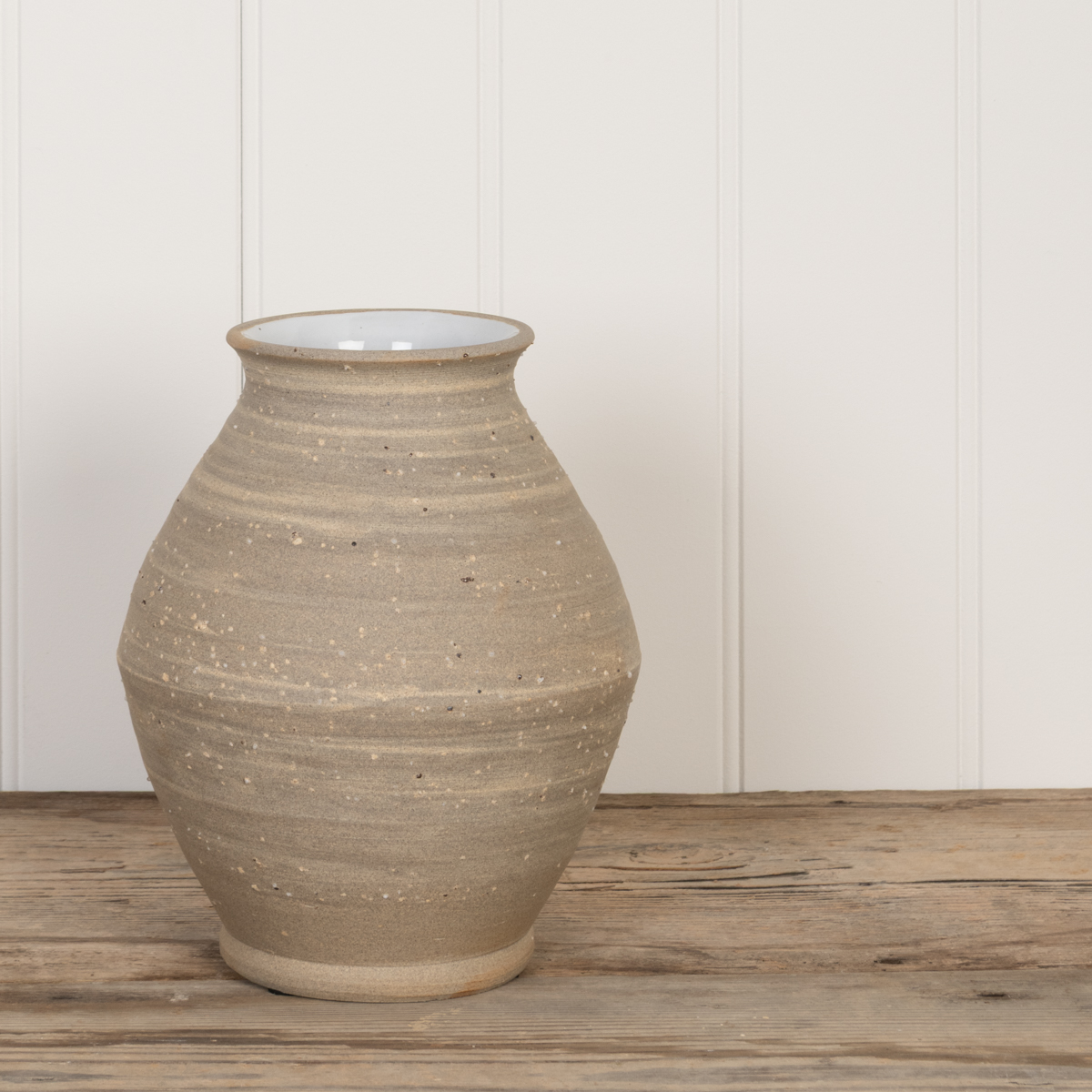 Liv Natural Ceramic Vase 22cm Watertight