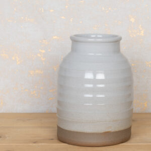 Eva Glazed Pottery Vase Wide 31cm Watertight-0