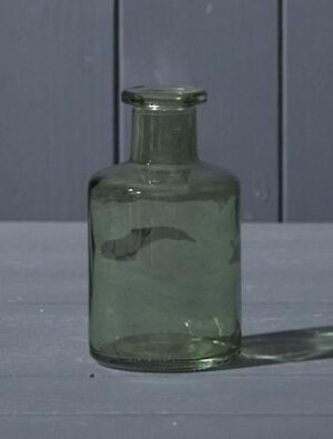 Vintage Green Glass Bottle (11.8cm)