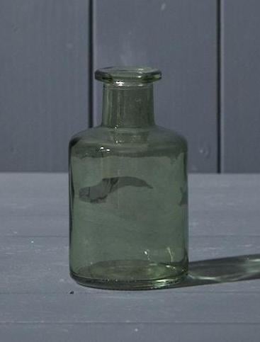 Vintage Green Glass Bottle (11.8cm)