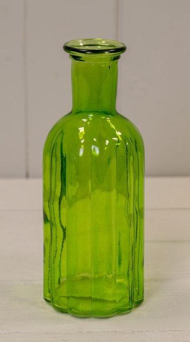 Emerald Green Glass Bottle (19cm)-0