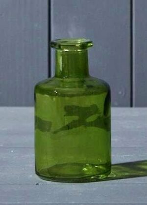 Emerald Green Glass Bottle (11.8cm)-0