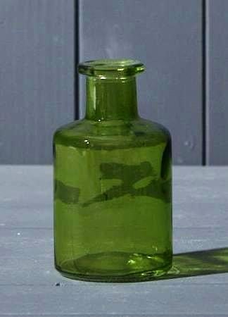 Emerald Green Glass Bottle (11.8cm)-0