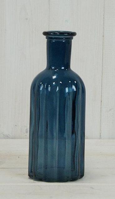 Blue Glass Bottle (19cm)-0