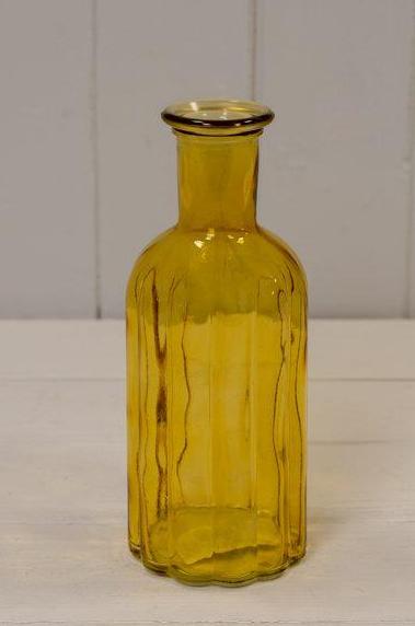 Yellow Glass Bottle (19cm)-0