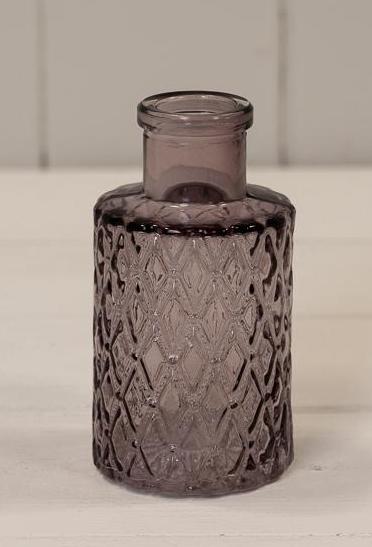 Amethyst Mini Geometric Glass Bottle (9.2cm)-0