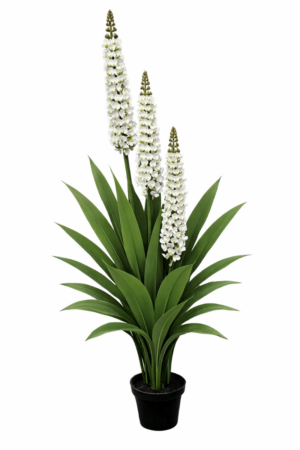 Artificial Real Touch Lupin Plant White/Green 150cm-0