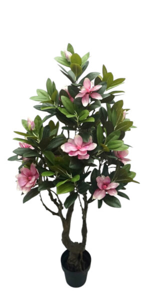 Artificial Magnolia Tree Pink/Green 146cm-0