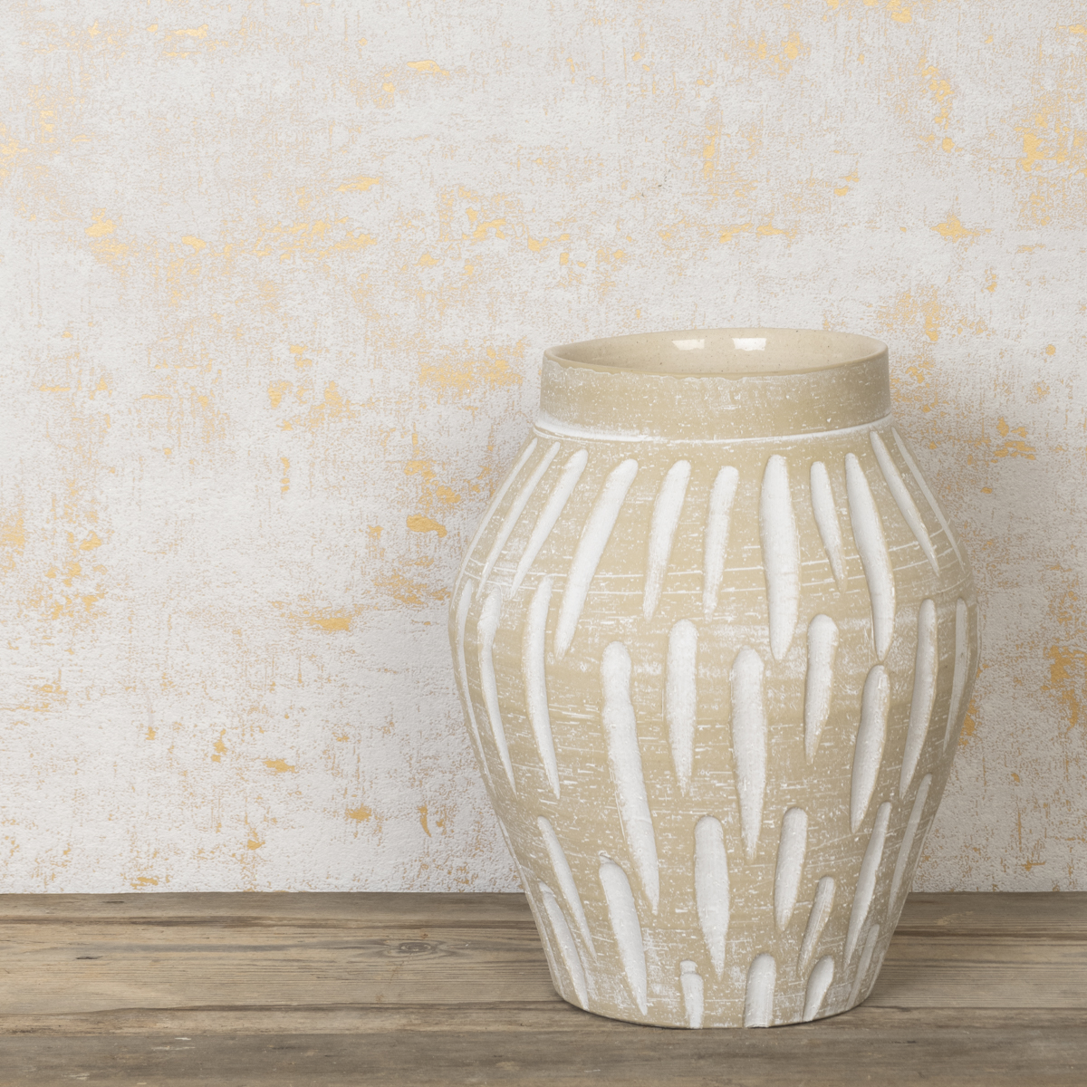 Luca Textured Ceramic Vase 29cm Watertight-0