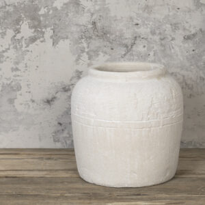 Luna Textured Stone Vase 25cm NOT Watertight