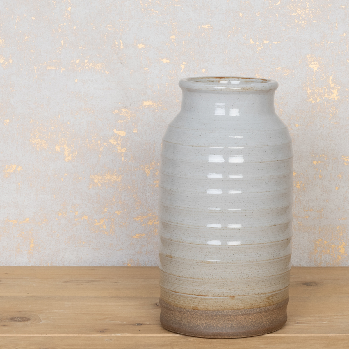 Eva Glazed Pottery Vase Slim 34cm Watertight-0
