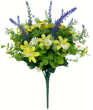 Daisy/Lavender Bush 36cm Purple/Yellow-0