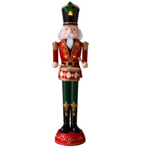 1.8 Meter LED & Musical Animated Nutcracker Red/Green-0