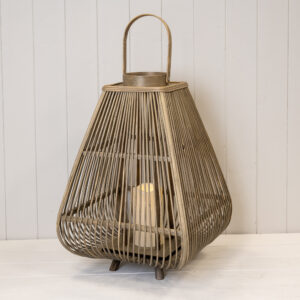 Bamboo Lantern W/LED Candle 48cm-0