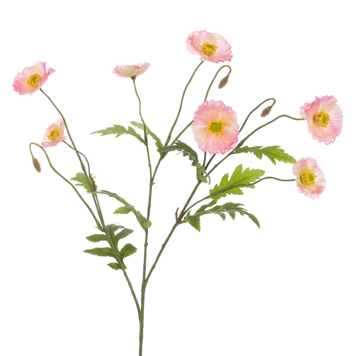 Artificial Poppy Spray 78cm Pink