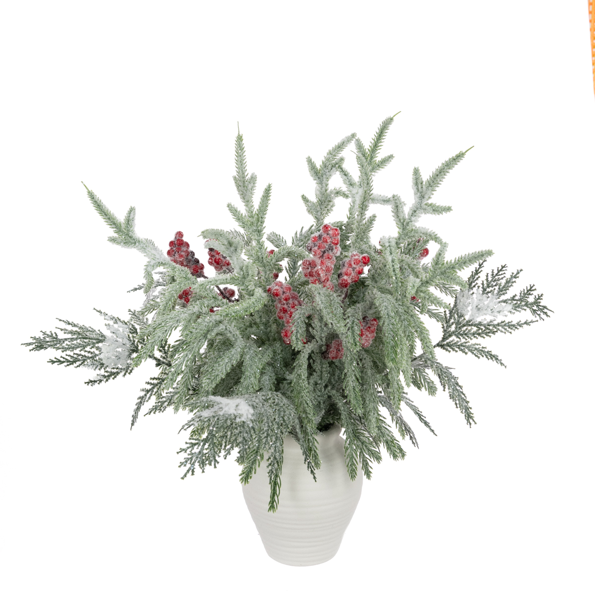 Snowy Pine & Berry In Pot 43cm