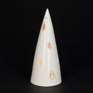 Porcelain LED Cone Tree B/O 28cm