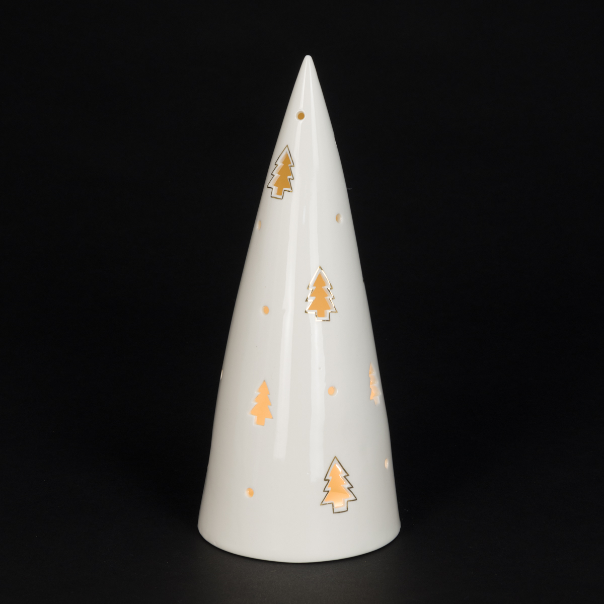 Porcelain LED Cone Tree B/O 28cm
