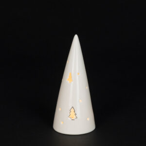 Porcelain LED Cone Tree B/O 19cm