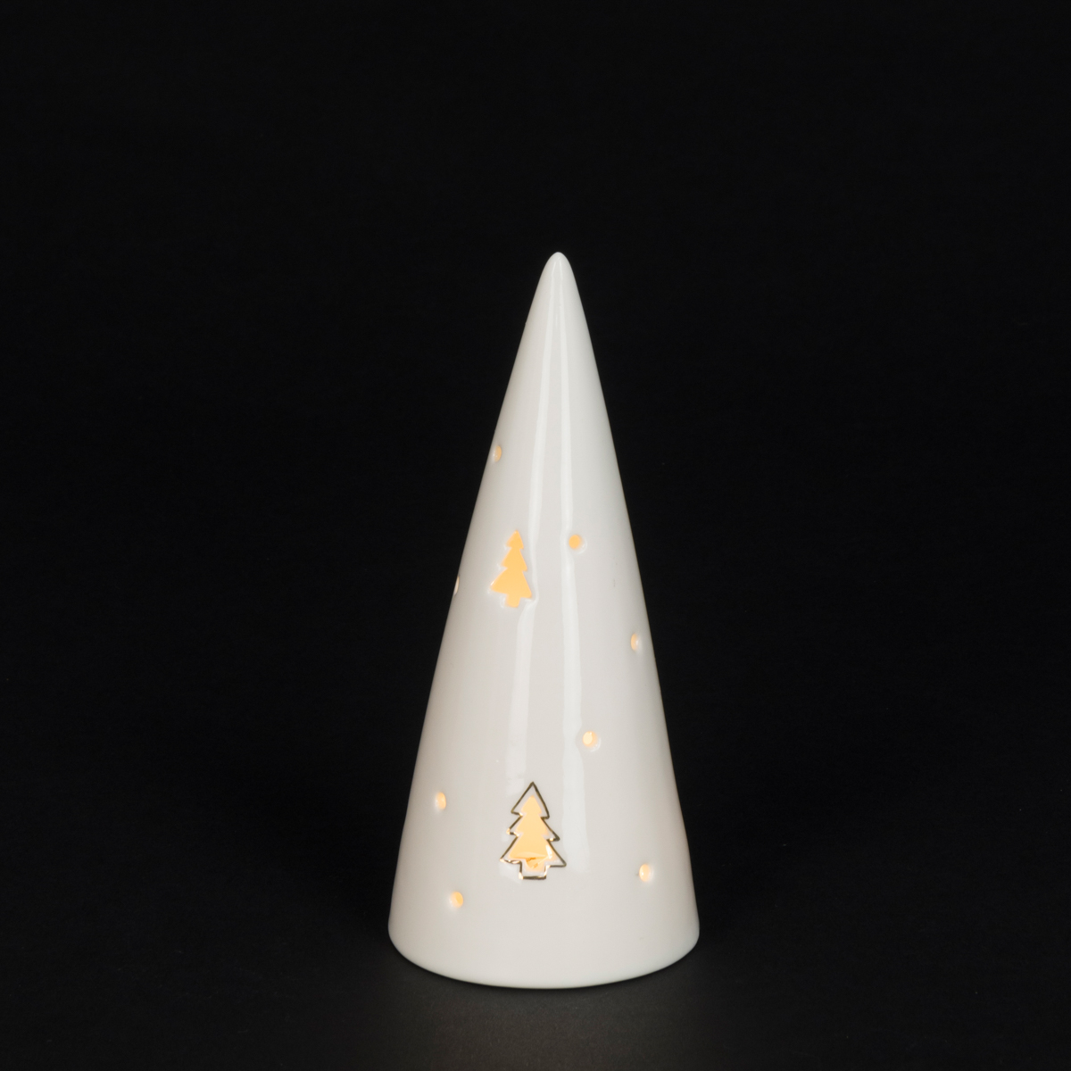 Porcelain LED Cone Tree B/O 19cm