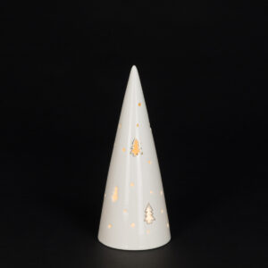 Porcelain LED Cone Tree B/O 23cm