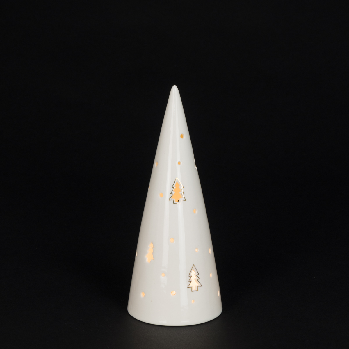 Porcelain LED Cone Tree B/O 23cm