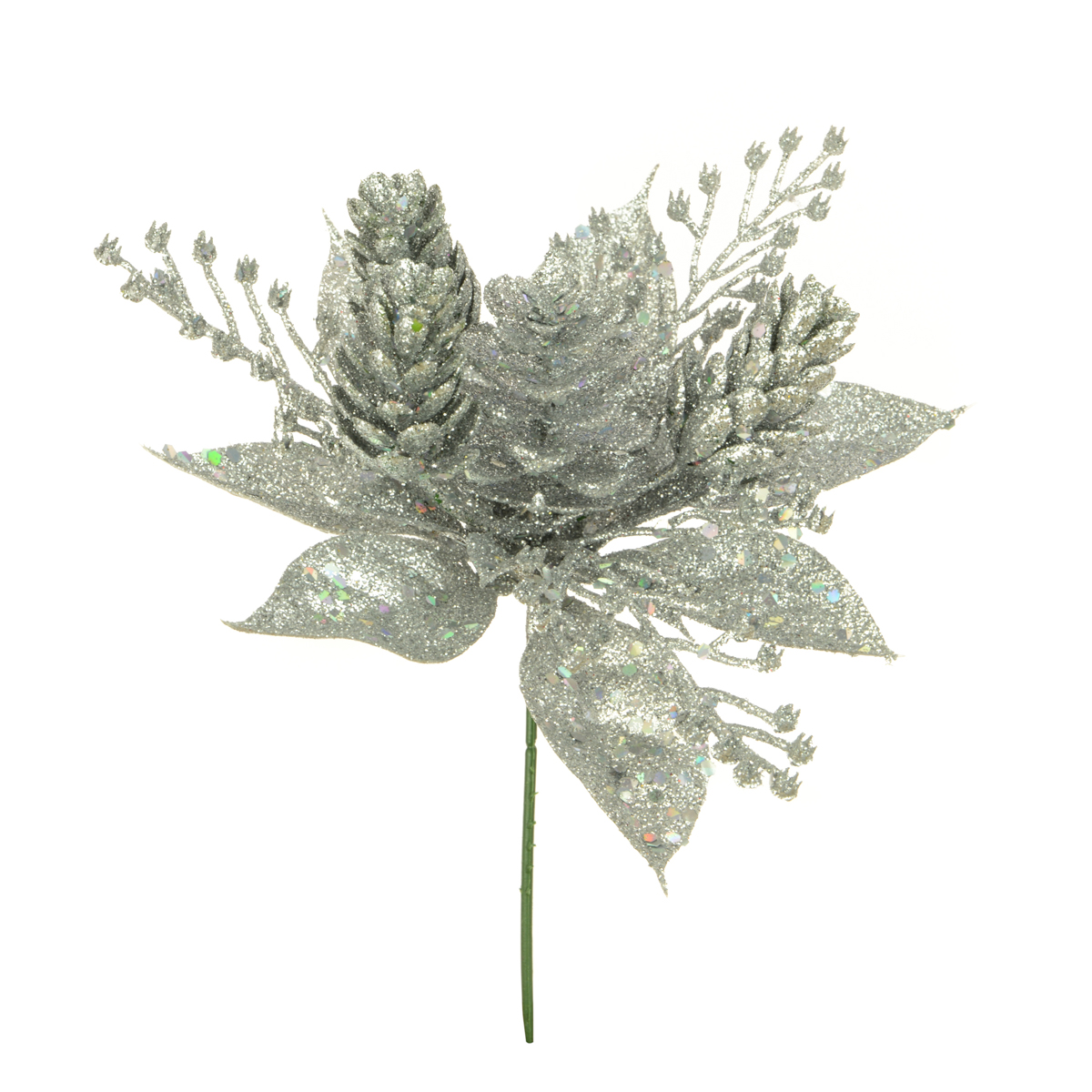 Christmas Hops Pick 17cm Silver