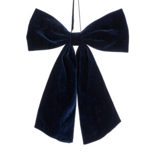 Velvet Bow 31cm Dark Blue