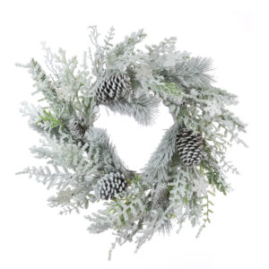 Snowy Pinecone Wreath 60cm