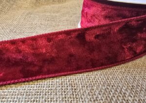Velvet Ribbon Deluxe Red 50mm x 10mts
