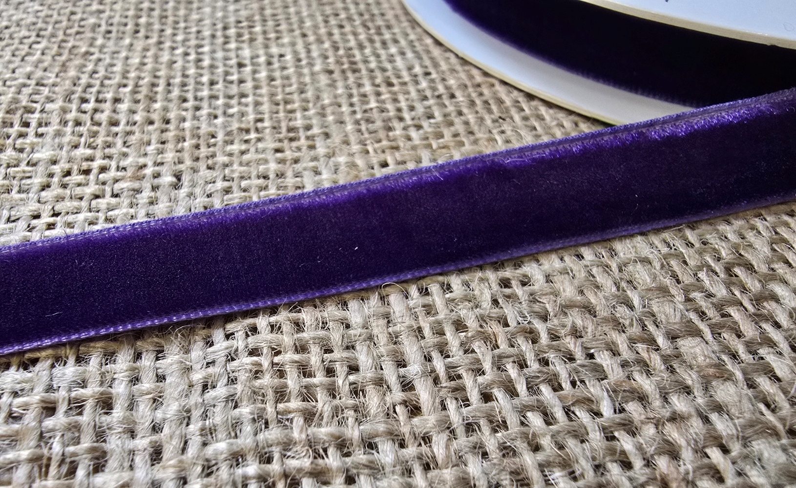 Velvet Ribbon Purple 12mm x 10m