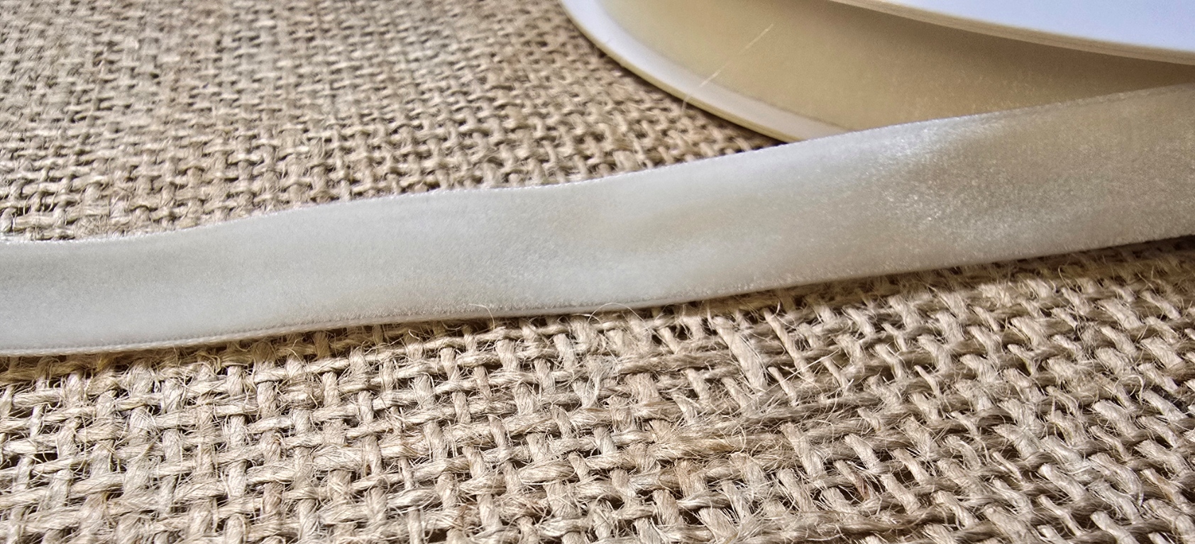 Velvet Ribbon Cream 12mm x 10m