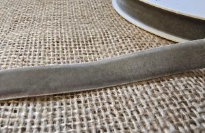 Velvet Ribbon Grey 12mm x 10m