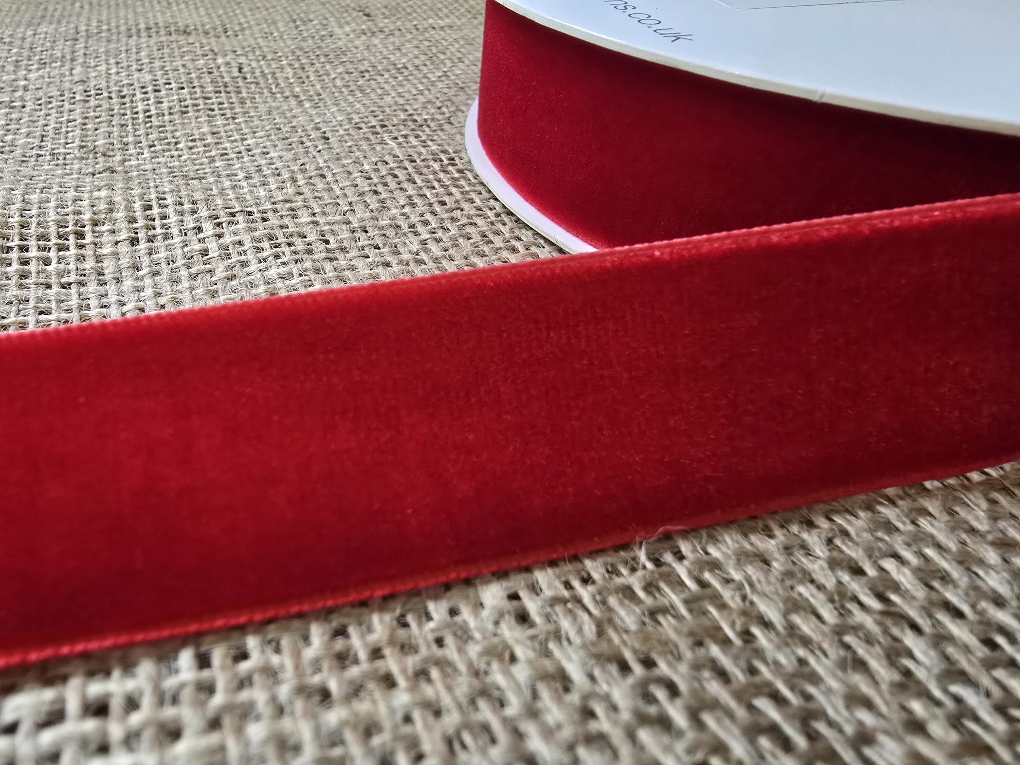 Velvet Ribbon Red 25mm x 10m