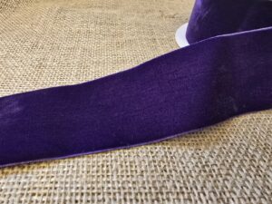 Velvet Ribbon Purple 50mm x 10m