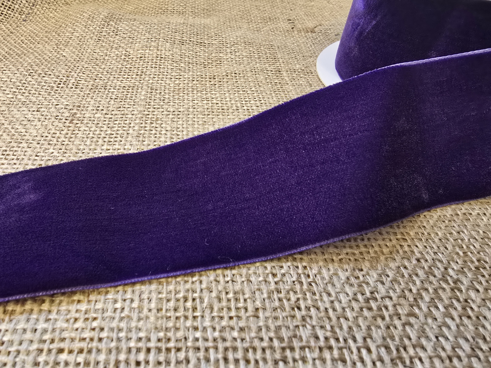 Velvet Ribbon Purple 50mm x 10m