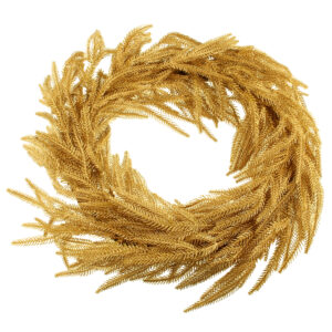 60cm Norfolk Pine Wreath Gold