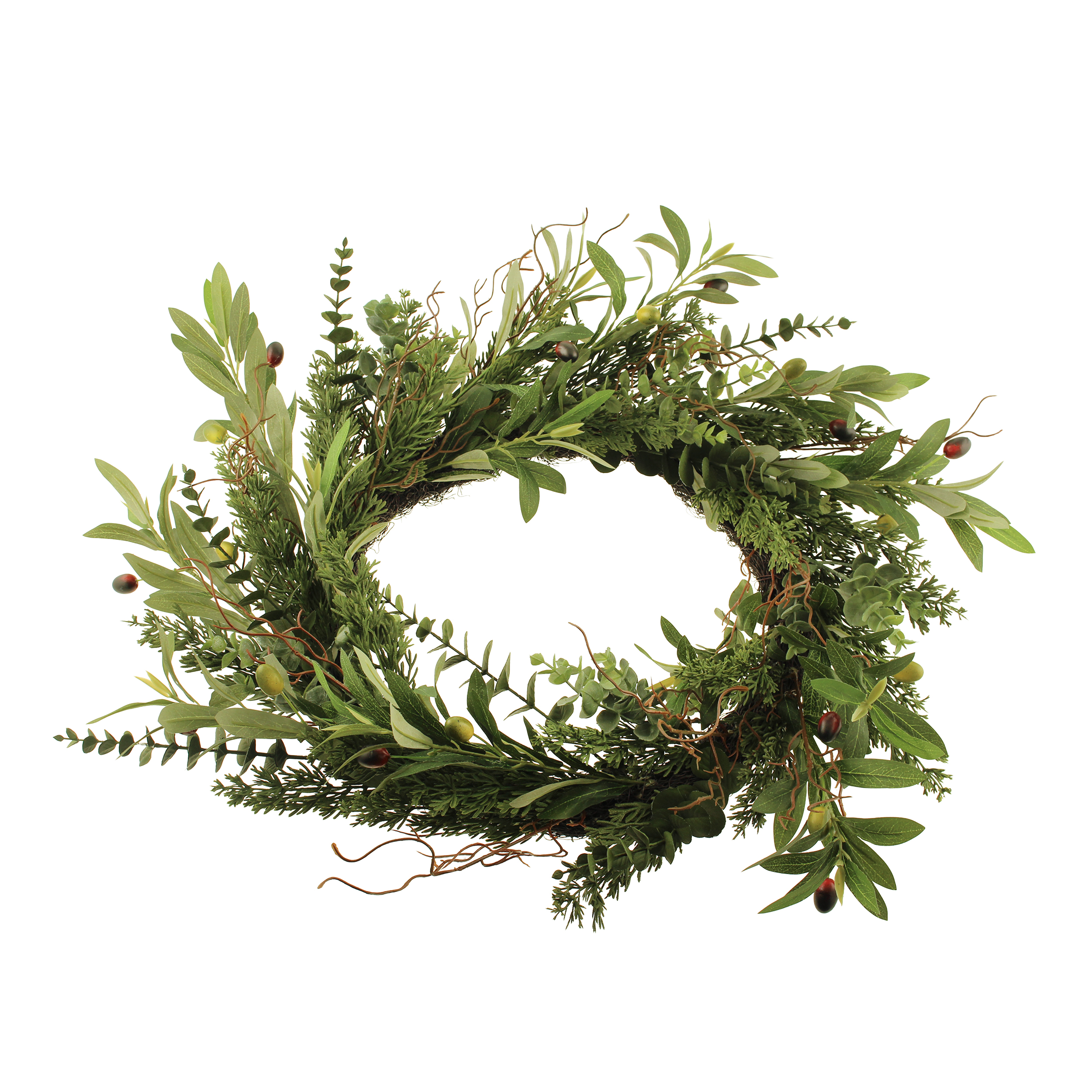 60cm Mediteranian Olive Wreath