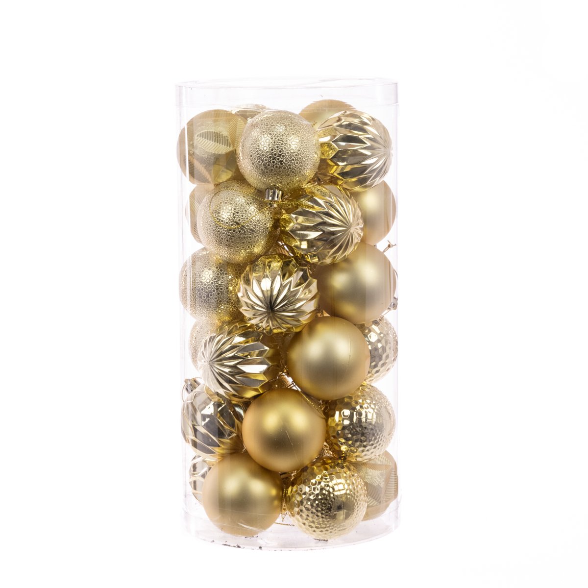 Gold Christmas Baubles Shatterproof 6cm Pack of 30