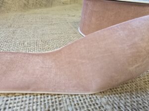 Velvet Ribbon Antique Pink 50mm x 10m