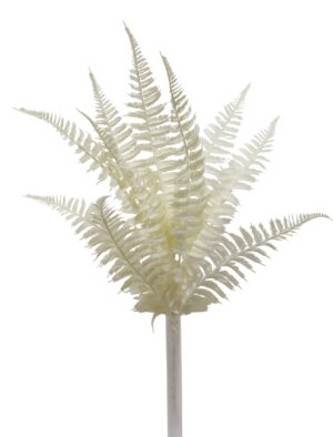 Artificial Boston Fern Bundle White 50cm