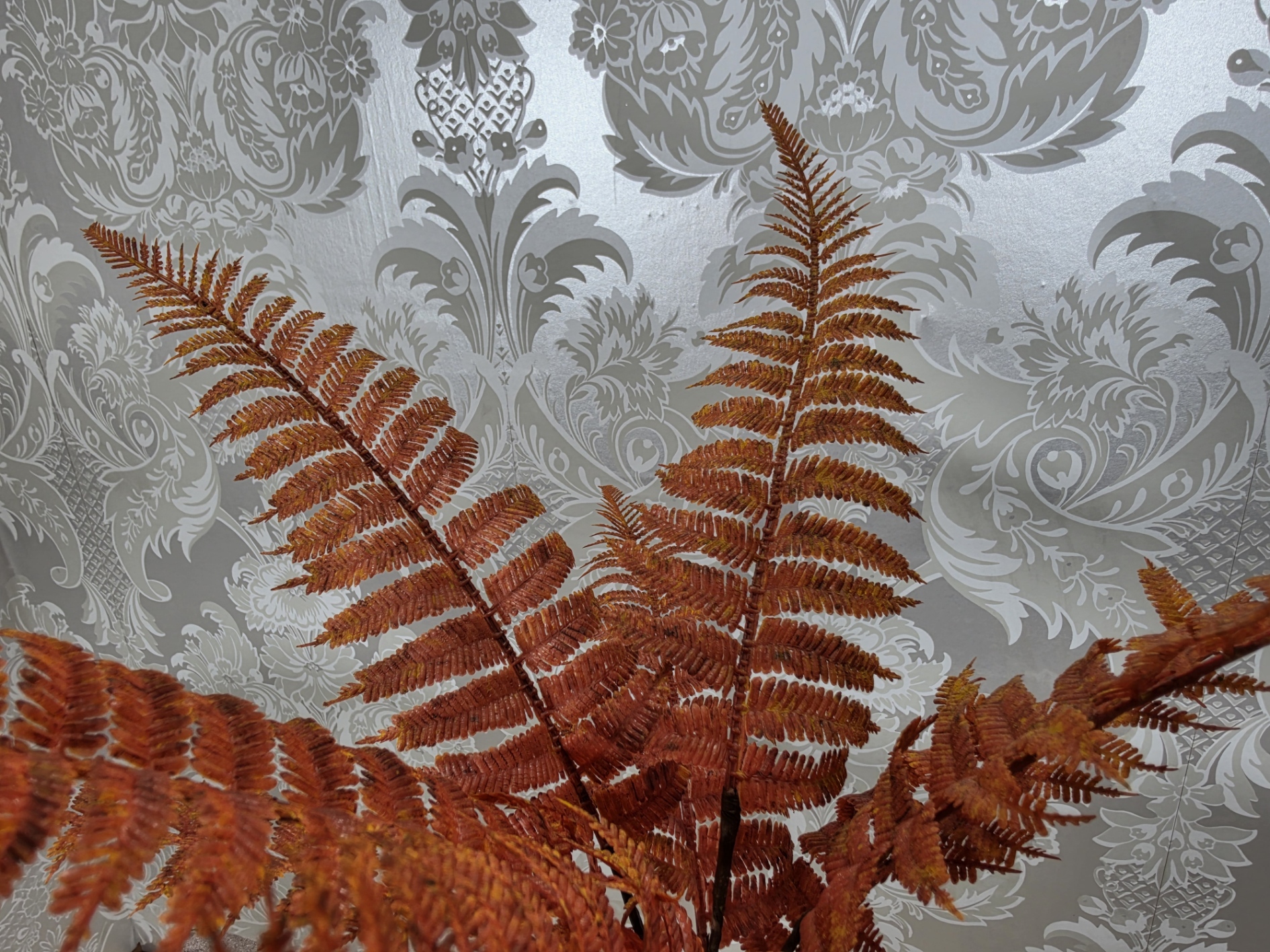 Artificial Boston Fern Bundle Orange 50cm